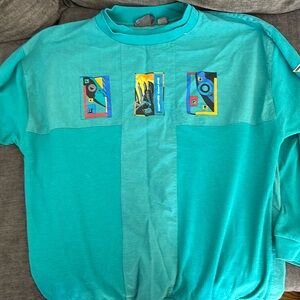 Vintage Playboy Big City Brights Green Long-Sleeved Shirt.